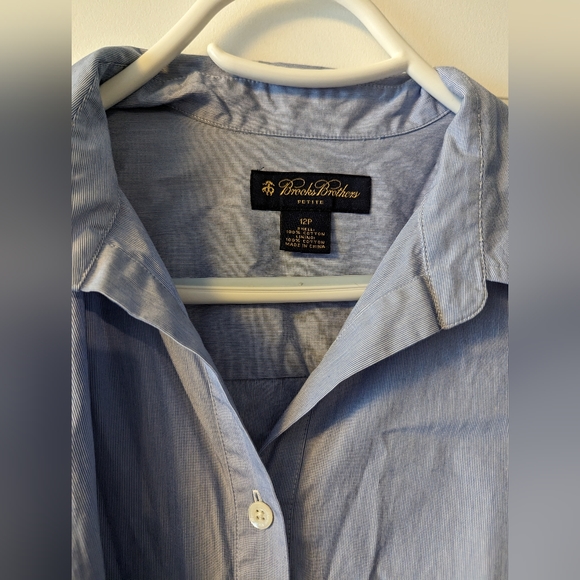 Blue Button-Up Dress - Picture 2 of 4